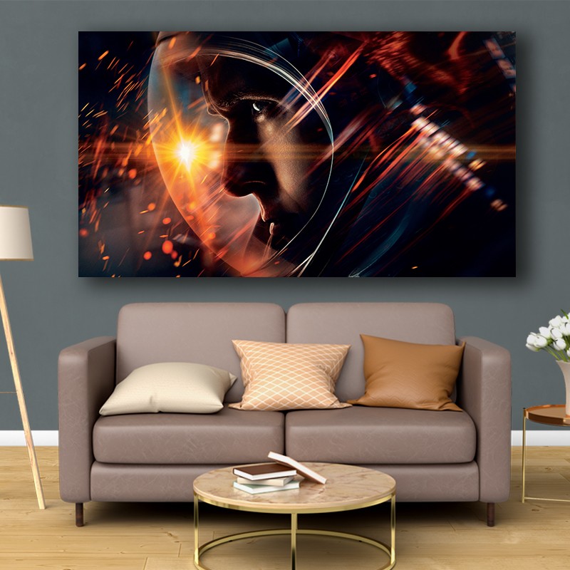 Πίνακας σε καμβά First Man 213x120 Τελαρωμένος καμβάς σε ξύλο με πάχος 2cm
