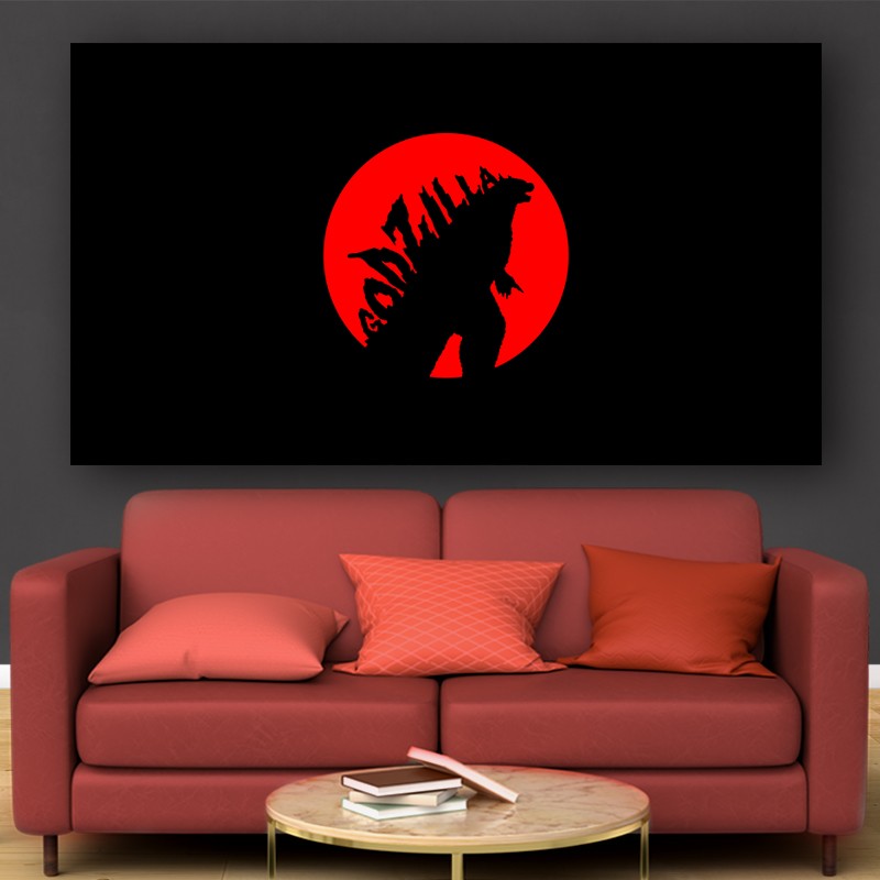 Πίνακας σε καμβά Godzilla 106x60 Τελαρωμένος καμβάς σε ξύλο με πάχος 2cm