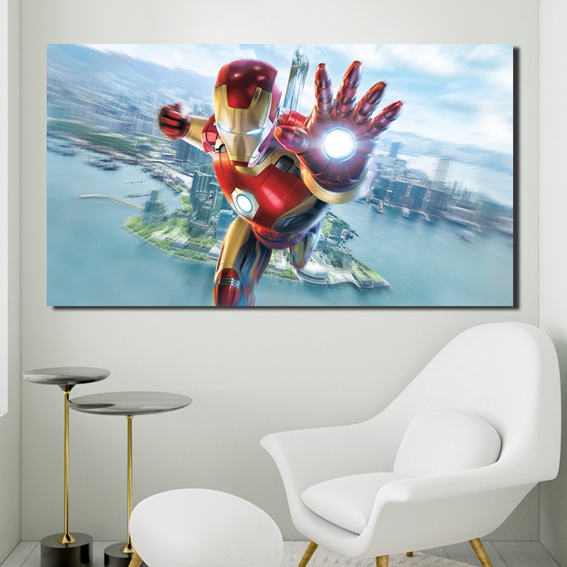 Πίνακας σε καμβά Iron Man 89x50 Τελαρωμένος καμβάς σε ξύλο με πάχος 2cm