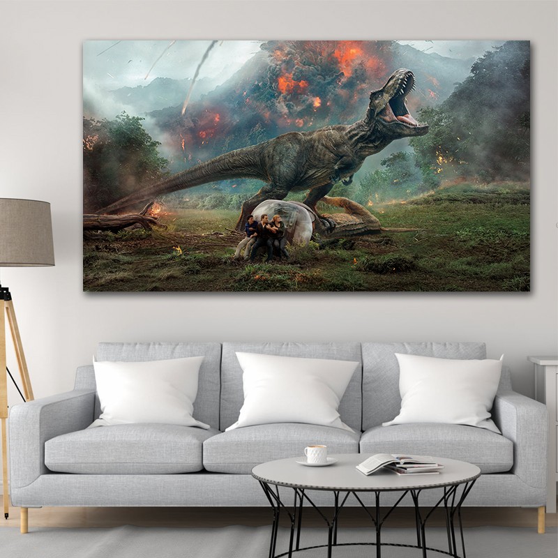 Πίνακας σε καμβά Jurassic World- Fallen Kingdom 142x80 Τελαρωμένος καμβάς σε ξύλο με πάχος 2cm