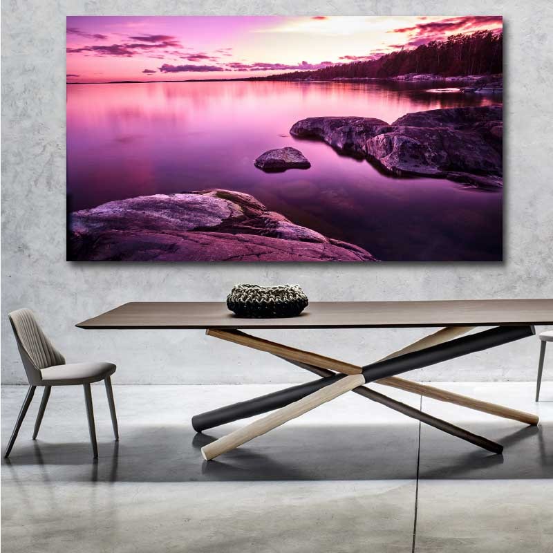Πίνακας σε καμβα Lake 5 106x60 Τελαρωμένος καμβάς σε ξύλο με πάχος 2cm