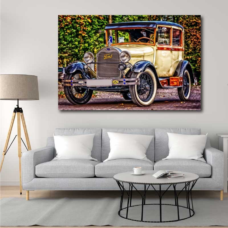 Πίνακας σε καμβά Old car 75x50 Τελαρωμένος καμβάς σε ξύλο με πάχος 2cm