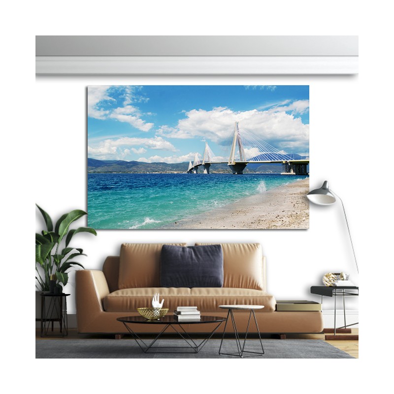 Πίνακας σε καμβα ΡΙΟ ΑΝΤΙΡΙΟ 124x80 Τελαρωμένος καμβάς σε ξύλο με πάχος 2cm