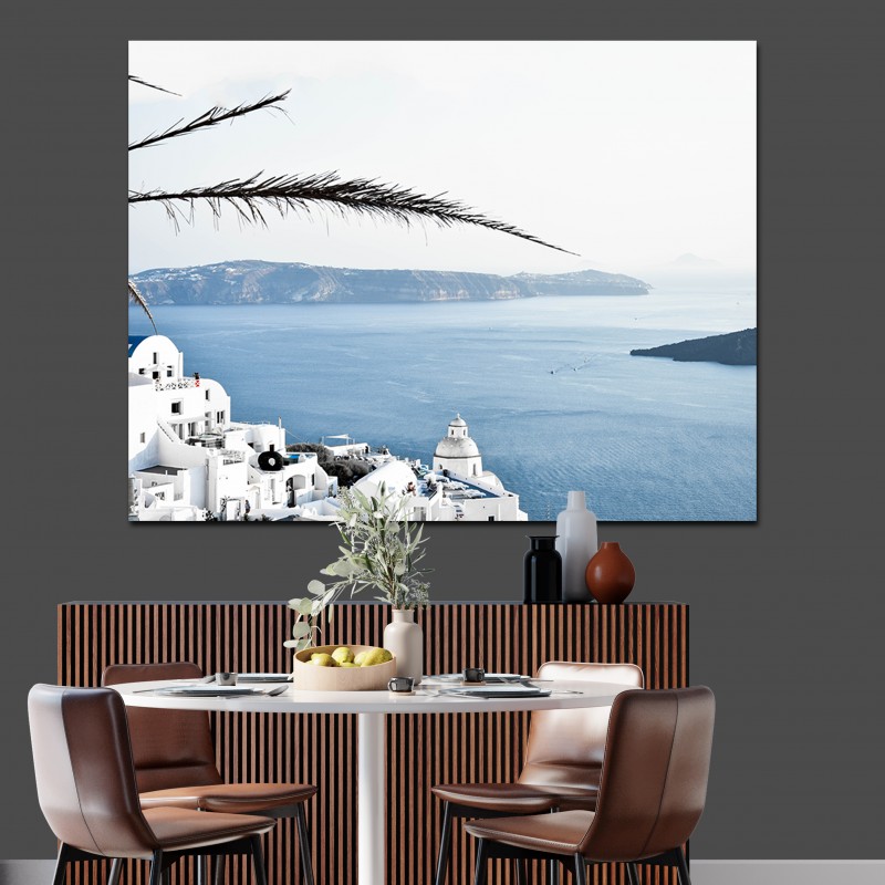 Πίνακας σε καμβα Σαντόρινη 78x60 Τελαρωμένος καμβάς σε ξύλο με πάχος 2cm