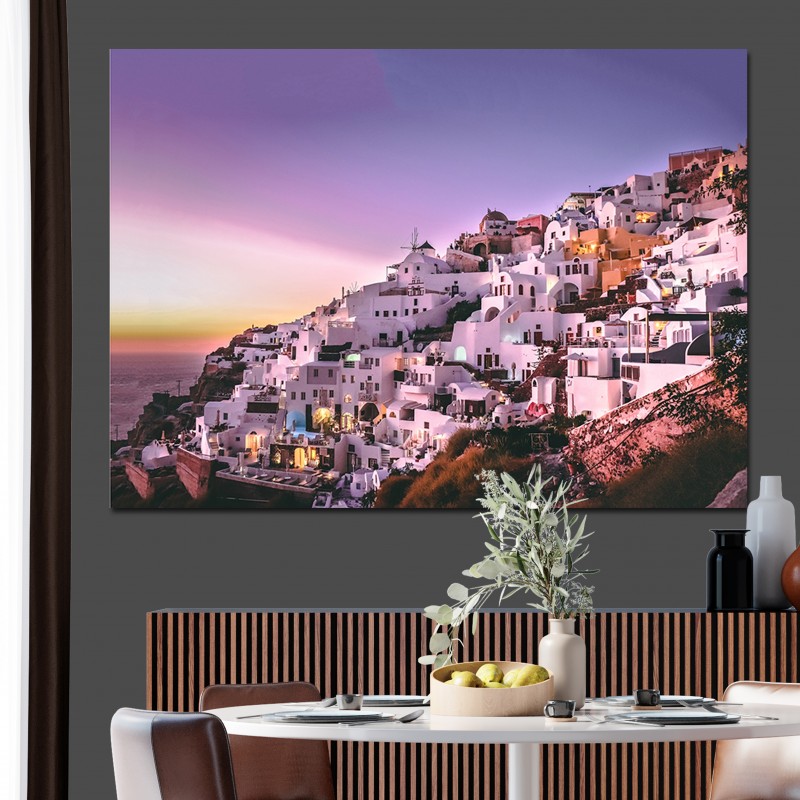 Πίνακας σε καμβά Σαντόρινη 3 125x90 Τελαρωμένος καμβάς σε ξύλο με πάχος 2cm