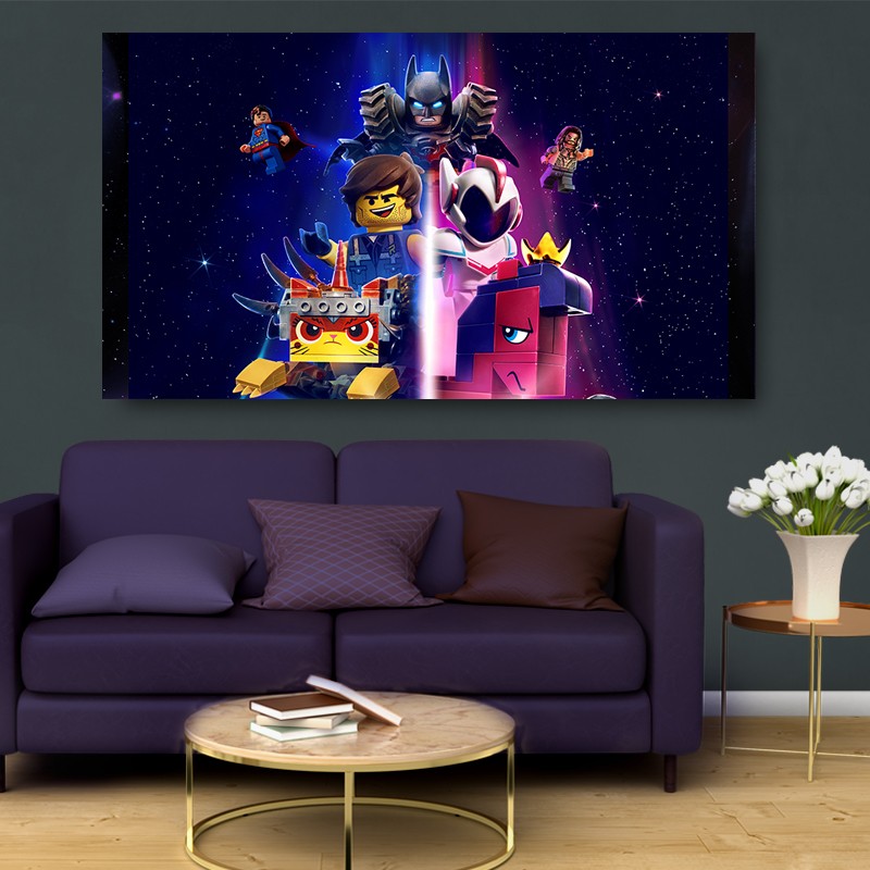 Πίνακας σε καμβά The Lego Movie 2 213x120 Τελαρωμένος καμβάς σε ξύλο με πάχος 2cm