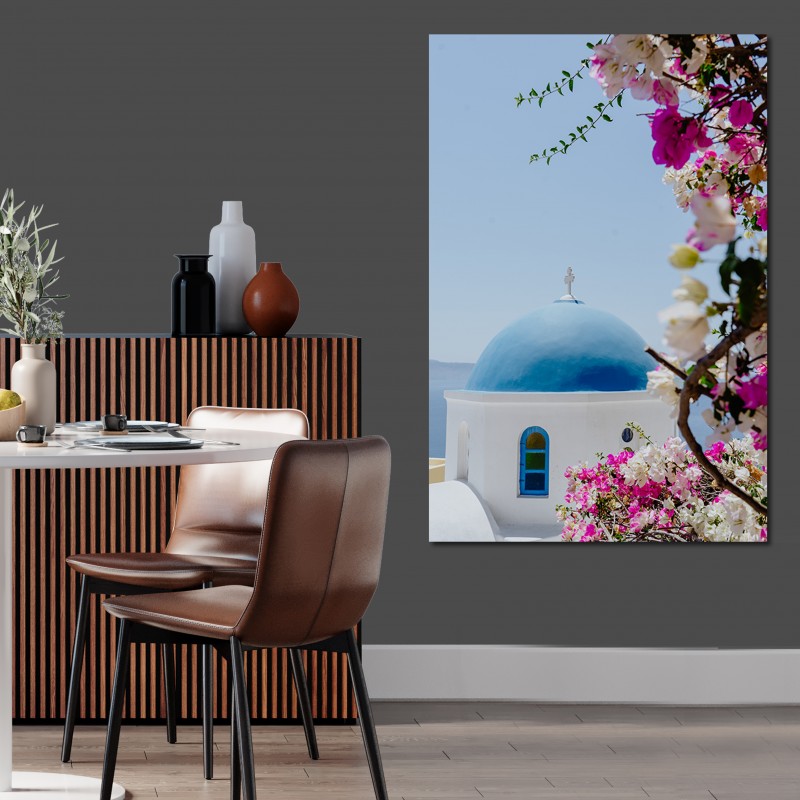 Πίνακας σε καμβά Θήρα Σαντορίνη 4 150x100 Τελαρωμένος καμβάς σε ξύλο με πάχος 2cm