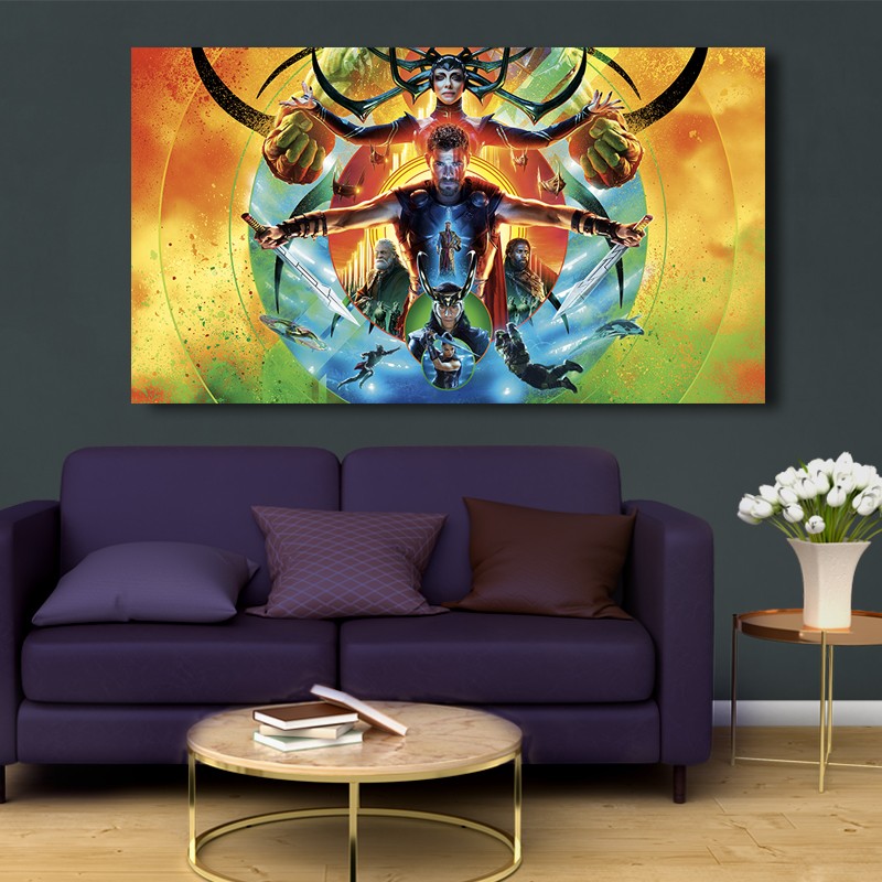 Πίνακας σε καμβα Thor- Ragnarok 178x100 Τελαρωμένος καμβάς σε ξύλο με πάχος 2cm
