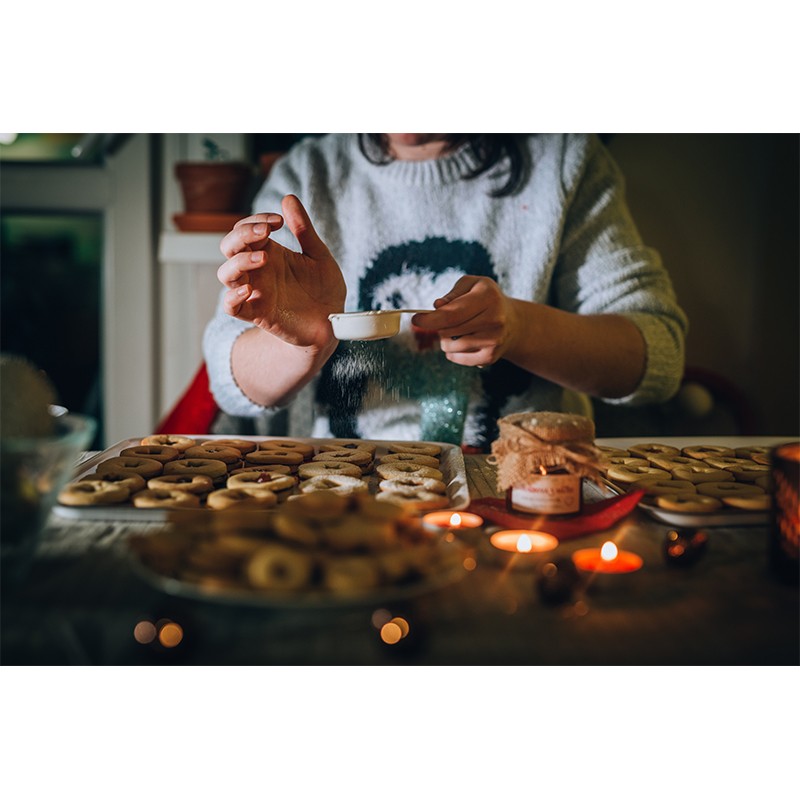 Πίνακας σε καμβα Χριστούγεννα και cookies