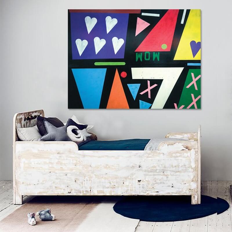 Πίνακας σε καμβά Abstract 10 80x60 Τελαρωμένος καμβάς σε ξύλο με πάχος 2cm