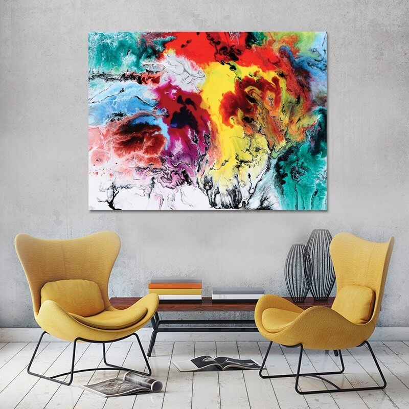 Πίνακας σε καμβά Abstract 2 80x60 Τελαρωμένος καμβάς σε ξύλο με πάχος 2cm