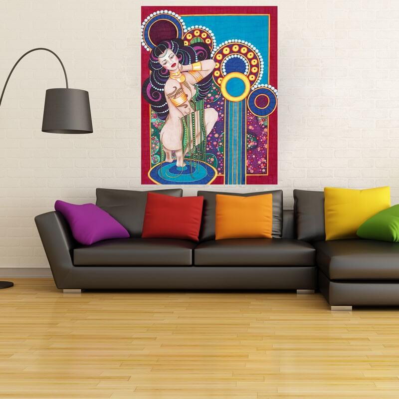 Πίνακας σε καμβά Africa klimt 157x120 Τελαρωμένος καμβάς σε ξύλο με πάχος 2cm