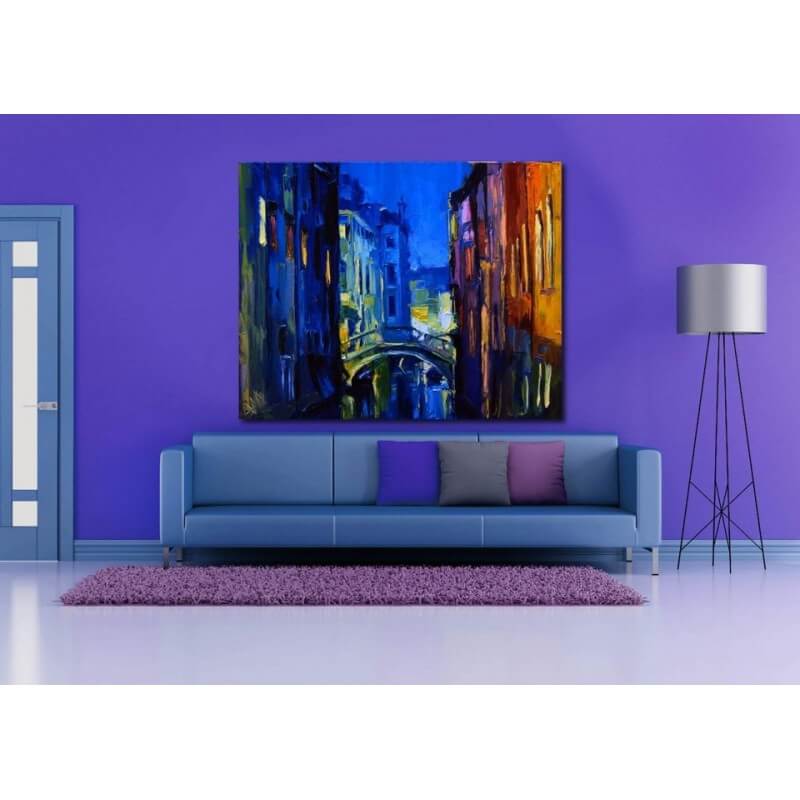 Πίνακας σε καμβά After Hours In Venice 100x150 Τελαρωμένος καμβάς σε ξύλο με πάχος 2cm