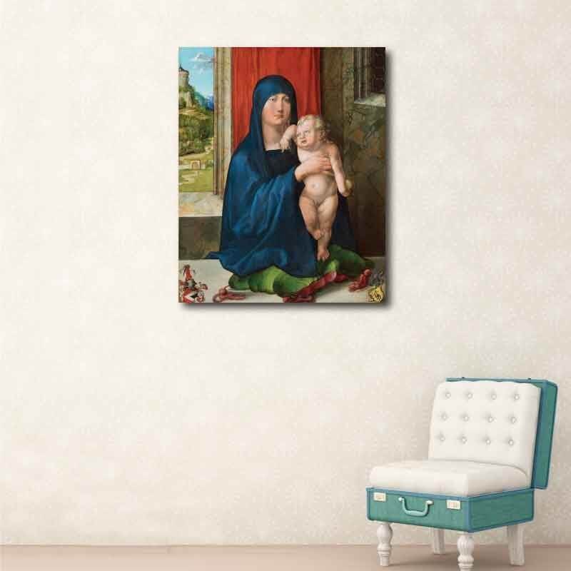Πίνακας σε καμβά Albrecht Dürer - Haller Madonna - 1505 60x75 Τελαρωμένος καμβάς σε ξύλο με πάχος 2cm