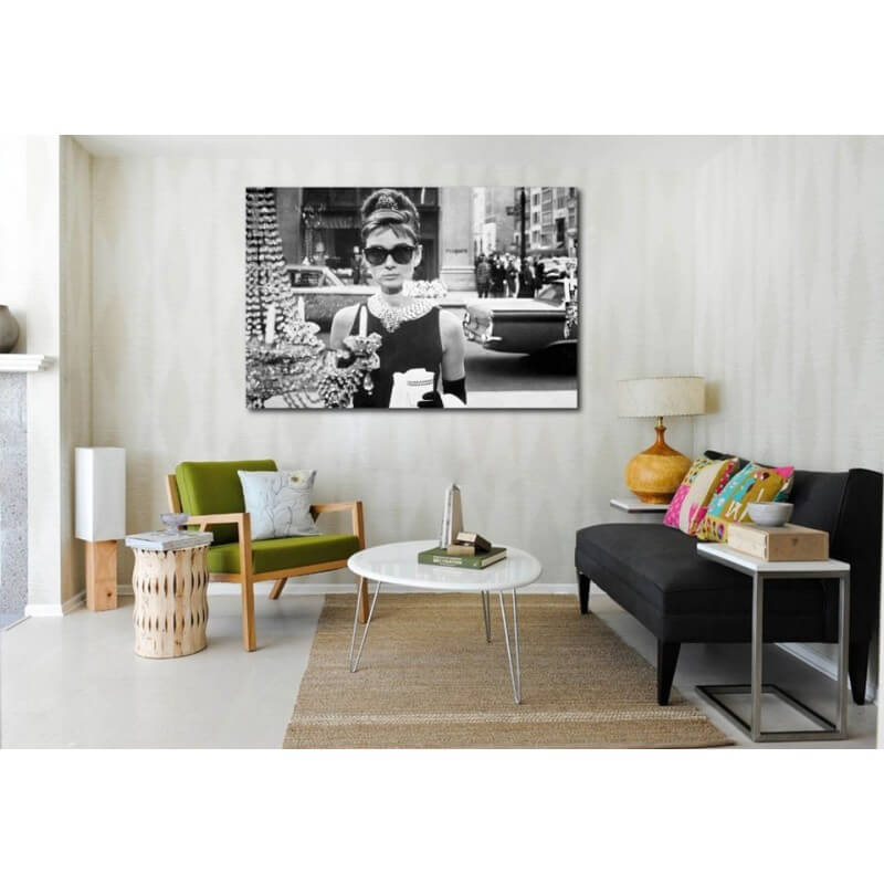 Πίνακας σε καμβά Audrey Hepburn 110x165 Τελαρωμένος καμβάς σε ξύλο με πάχος 2cm