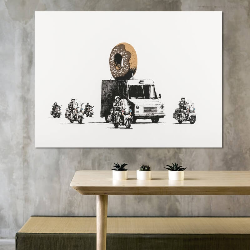 Πίνακας σε καμβά Banksy - Donut 42x30 Τελαρωμένος καμβάς σε ξύλο με πάχος 2cm