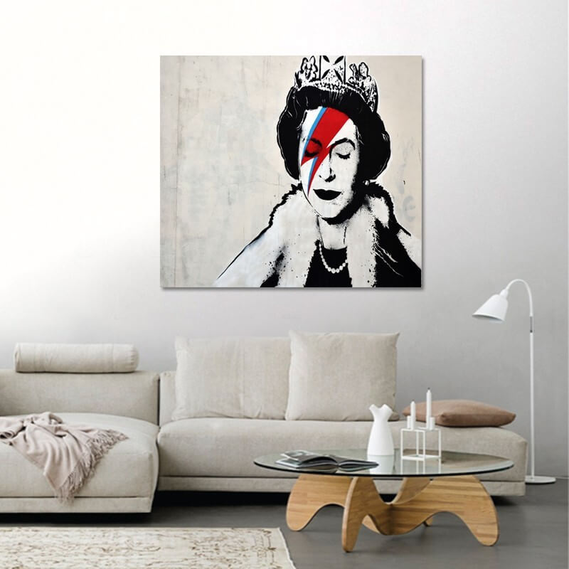 Πίνακας σε καμβά Banksy - Queen Elizabeth