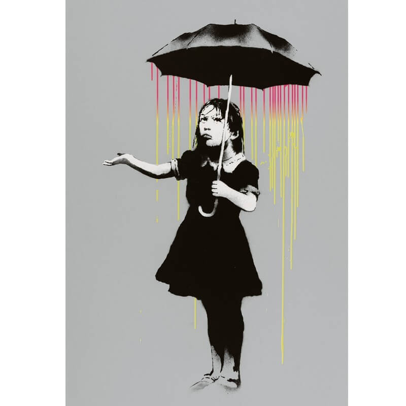 Πίνακας σε καμβά Banksy - Rain Girl
