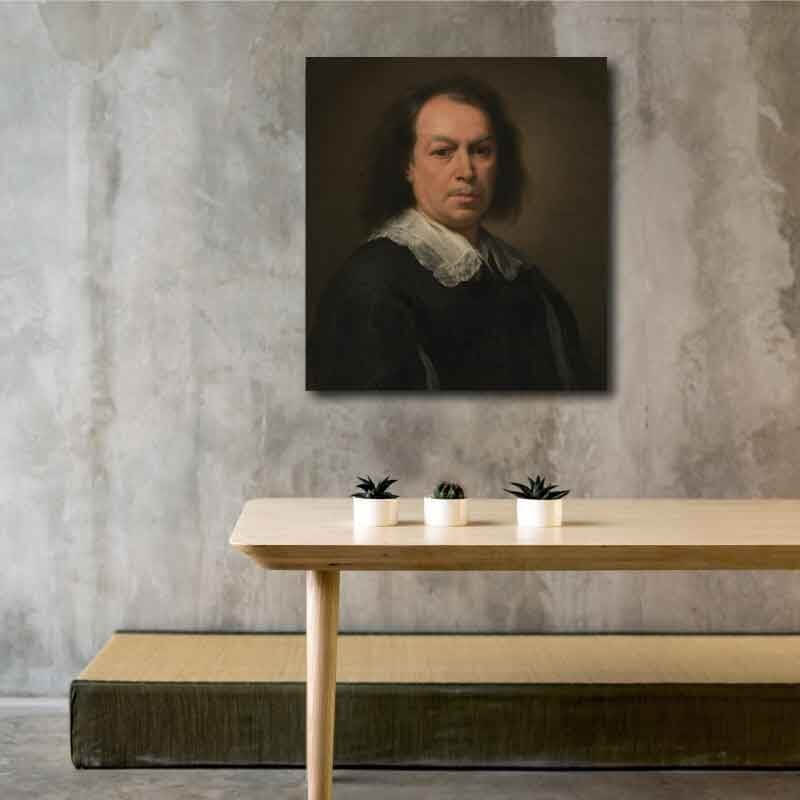 Πίνακας σε καμβά Bartone Esteban Murillo - Autorretrato de Murillo 60x67 Τελαρωμένος καμβάς σε ξύλο με πάχος 2cm