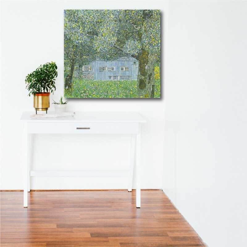 Πίνακας σε καμβά Bauerhaus-Gustav Klimt 120x120 Τελαρωμένος καμβάς σε ξύλο με πάχος 2cm
