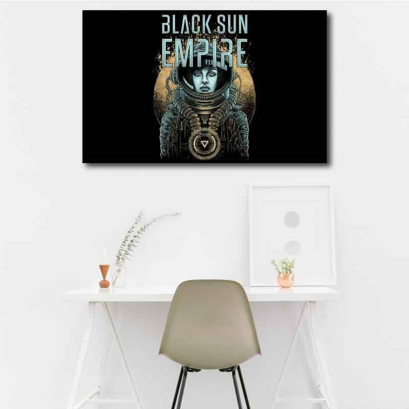 Πίνακας σε καμβά Black Sun Empire 65x40 Τελαρωμένος καμβάς σε ξύλο με πάχος 2cm