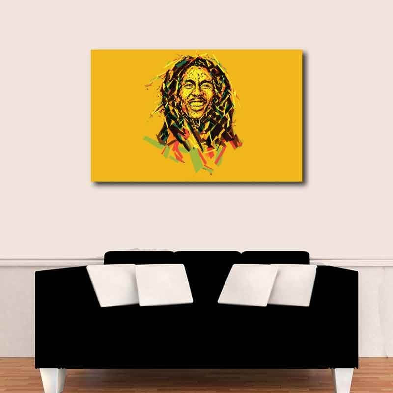 Πίνακας σε καμβά Bob Marley 193x120 Τελαρωμένος καμβάς σε ξύλο με πάχος 2cm