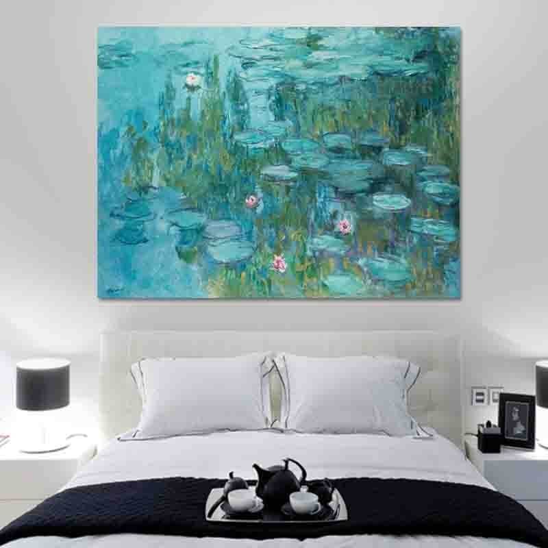 Πίνακας σε καμβά Claude Monet - Nympheas 161x120 Τελαρωμένος καμβάς σε ξύλο με πάχος 2cm