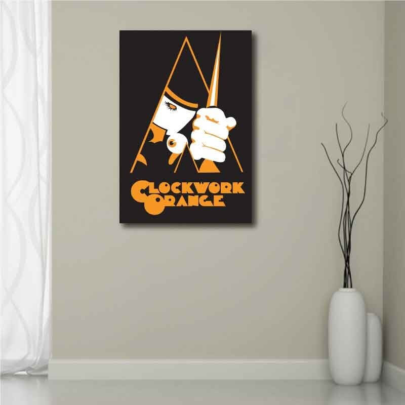 Πίνακας σε καμβά Clockwork Orange Poster 80x117 Τελαρωμένος καμβάς σε ξύλο με πάχος 2cm