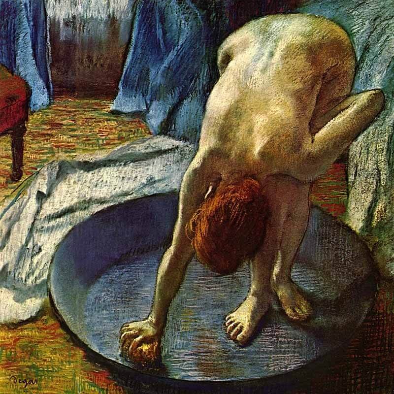 Πίνακας σε καμβά Degas - Woman in the Bath