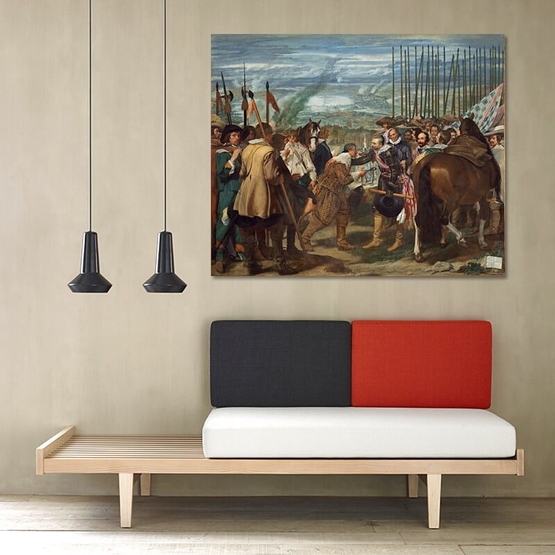 Πίνακας σε καμβά Diego Velázquez - The Surrender of Breda 110x90 Τελαρωμένος καμβάς σε ξύλο με πάχος 2cm