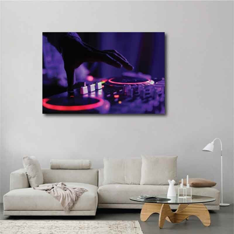 Πίνακας σε καμβά Dj on the Decks 120x80 Τελαρωμένος καμβάς σε ξύλο με πάχος 2cm