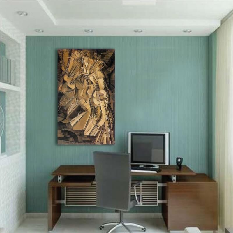 Πίνακας σε καμβά Duchamp Nude descending 80x120 Τελαρωμένος καμβάς σε ξύλο με πάχος 2cm