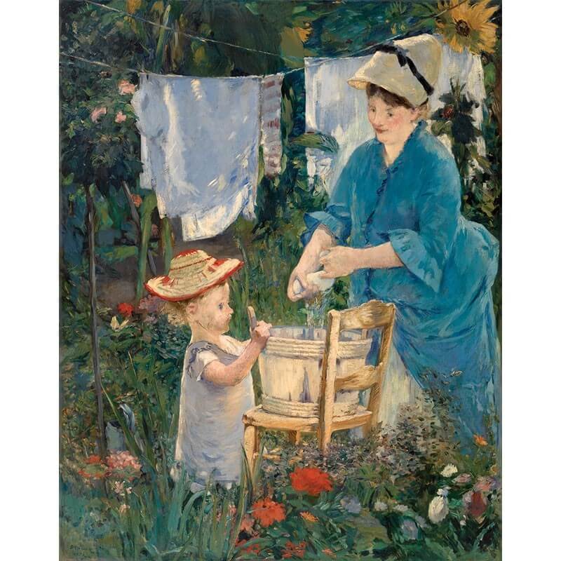 Πίνακας σε καμβά Edouard_Manet - Laundry