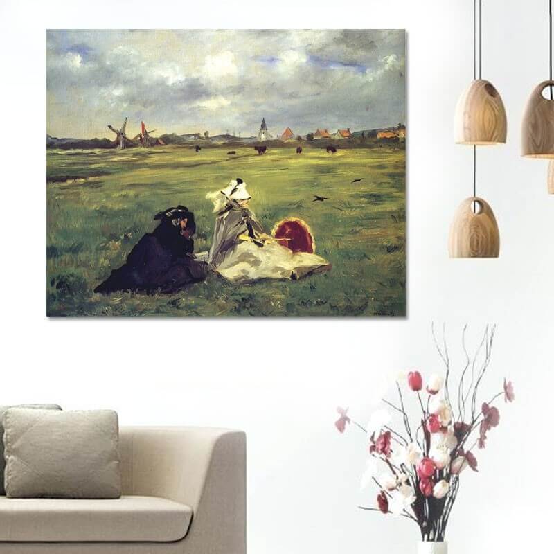 Πίνακας σε καμβά Edouard Manet - The Swallows 38x30 Τελαρωμένος καμβάς σε ξύλο με πάχος 2cm