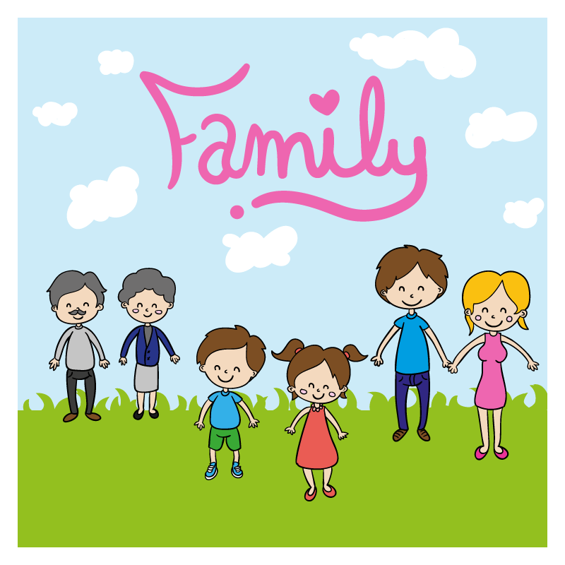 Πίνακας σε καμβά family 70x70 Τελαρωμένος καμβάς σε ξύλο με πάχος 2cm