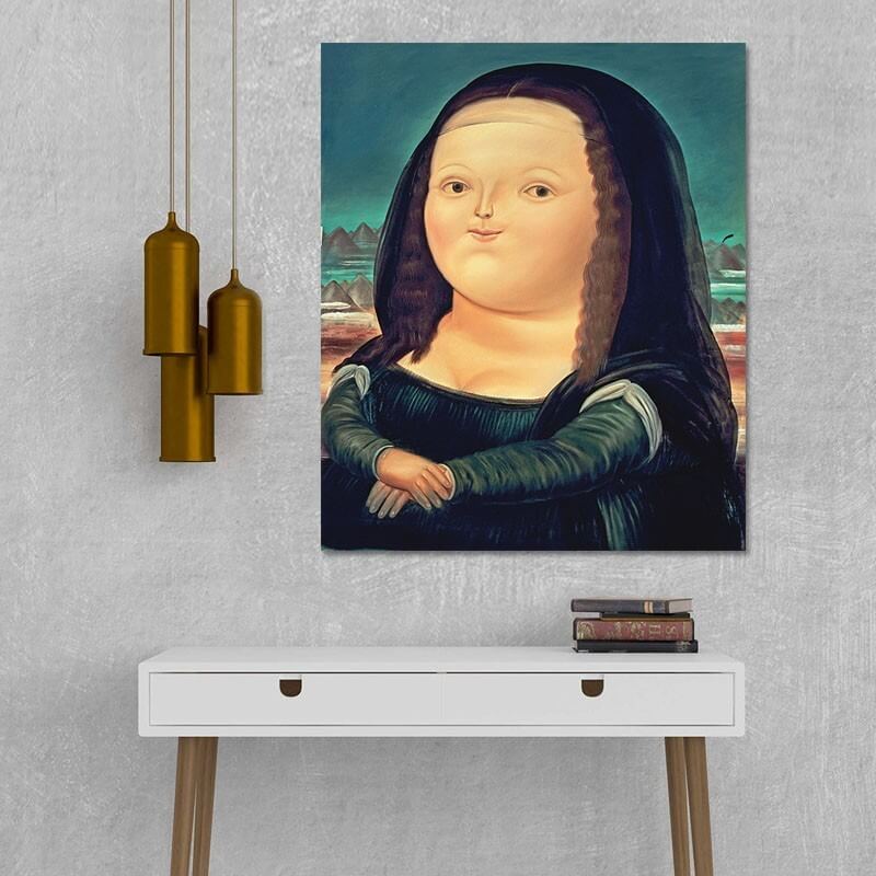 Πίνακας σε καμβά Fernando Botero - Mona Lisa