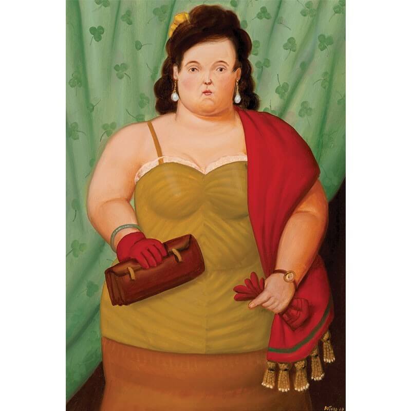 Πίνακας σε καμβά Fernando Botero - Woman with her Purse