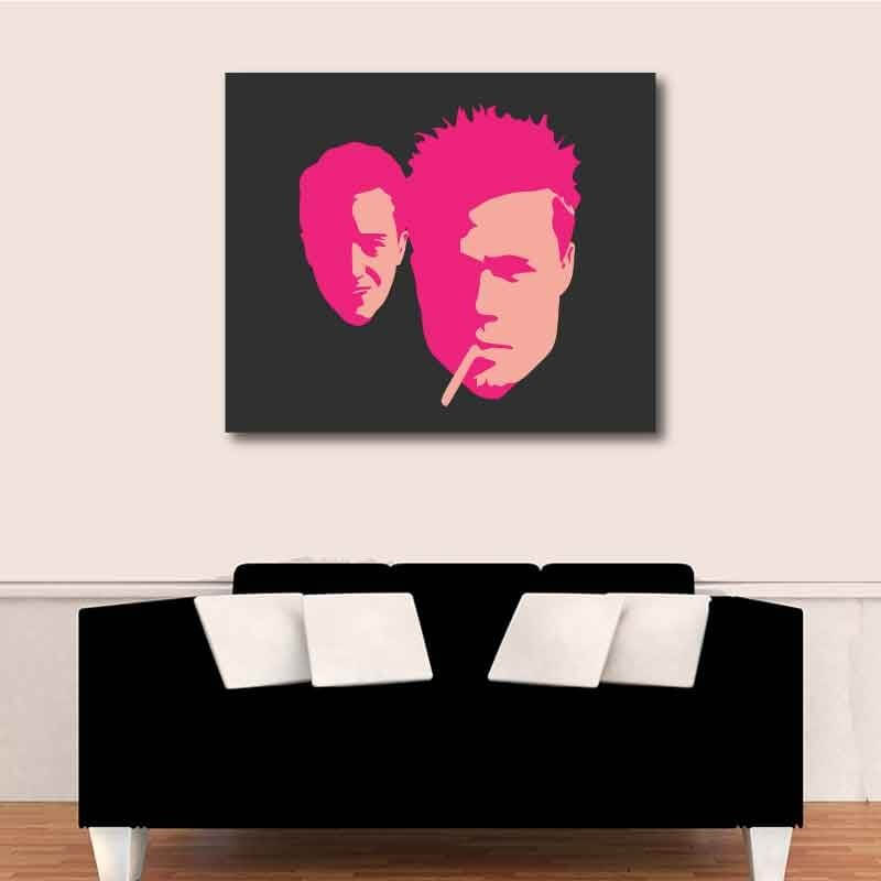 Πίνακας σε καμβά Fight Club Movie 153x120 Τελαρωμένος καμβάς σε ξύλο με πάχος 2cm