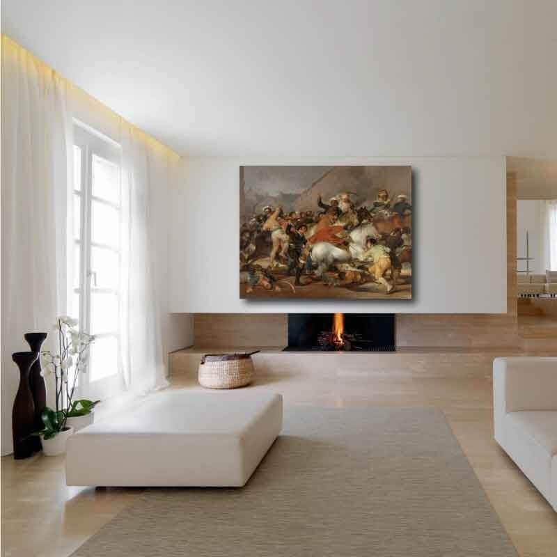 Πίνακας σε καμβά Francisco de Goya - The Second of May - 1808 78x60 Τελαρωμένος καμβάς σε ξύλο με πάχος 2cm