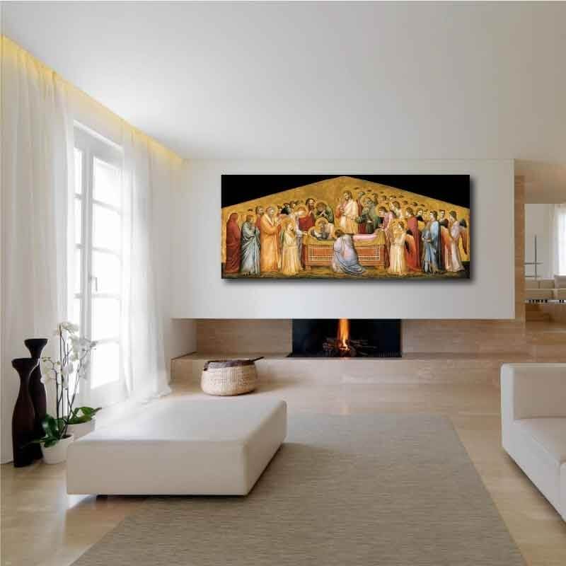 Πίνακας σε καμβά Giotto de Bandone - The Entombment of Mary 130x55 Τελαρωμένος καμβάς σε ξύλο με πάχος 2cm