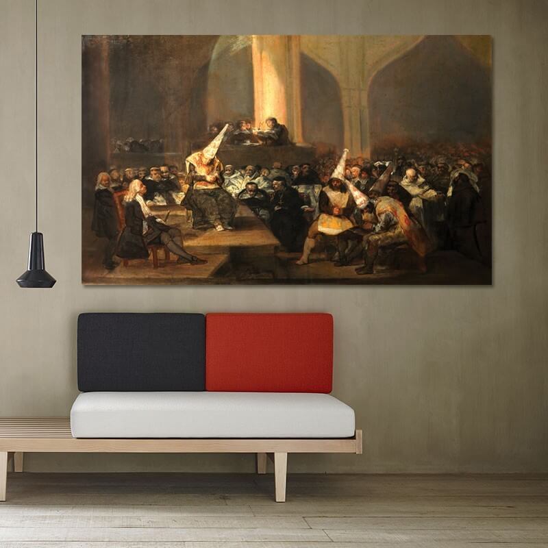Πίνακας σε καμβά Goya - The Inquisition Tribunal 165x100 Τελαρωμένος καμβάς σε ξύλο με πάχος 2cm