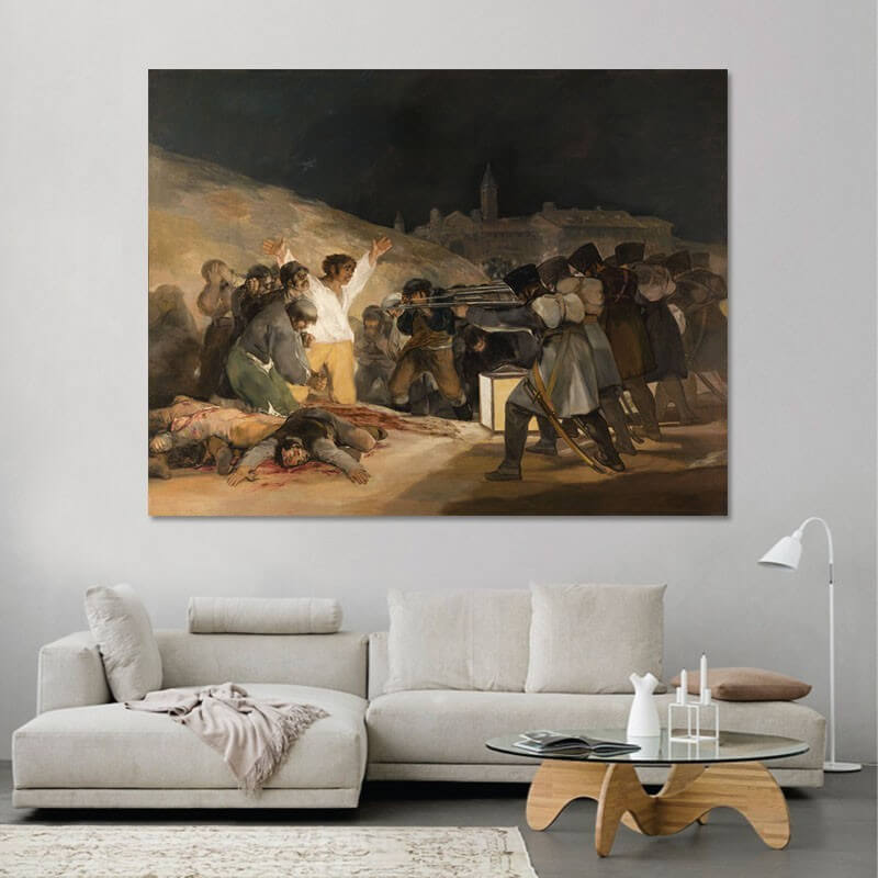 Πίνακας σε καμβά Goya - The Third of May 1808 156x120 Τελαρωμένος καμβάς σε ξύλο με πάχος 2cm