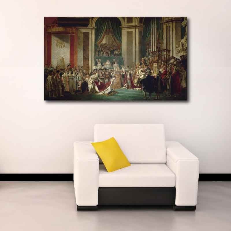 Πίνακας σε καμβά Jacques Louis David - The Coronation of Napoleon - 1806 100x63 Τελαρωμένος καμβάς σε ξύλο με πάχος 2cm