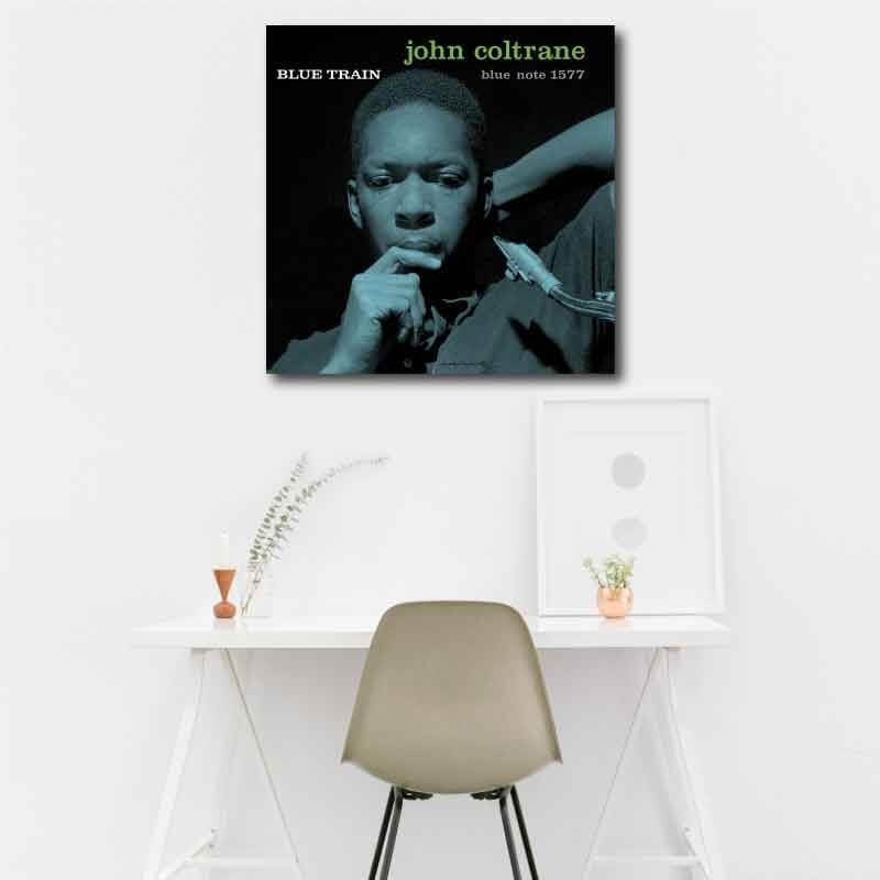 Πίνακας σε καμβά John Coltrane - Blue Train 90x90 Τελαρωμένος καμβάς σε ξύλο με πάχος 2cm