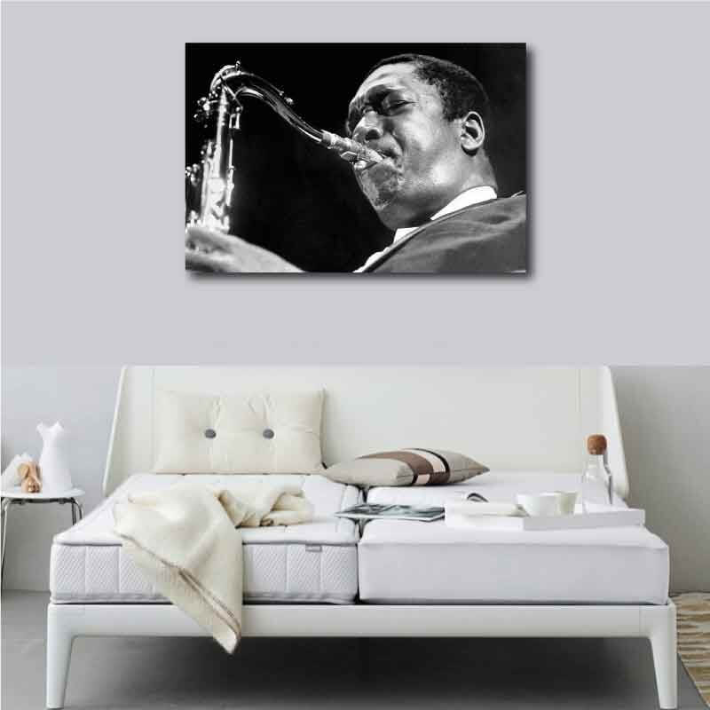 Πίνακας σε καμβά John Coltrane on the Job 137x90 Τελαρωμένος καμβάς σε ξύλο με πάχος 2cm
