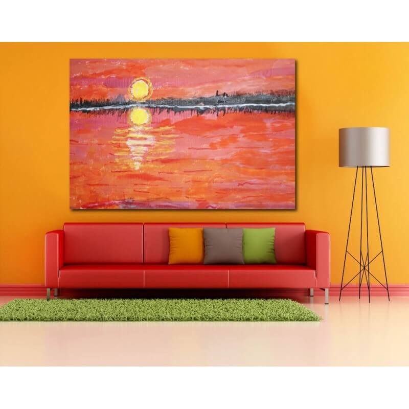 Πίνακας σε καμβά June Valgardson sunrise 120x180 Τελαρωμένος καμβάς σε ξύλο με πάχος 2cm