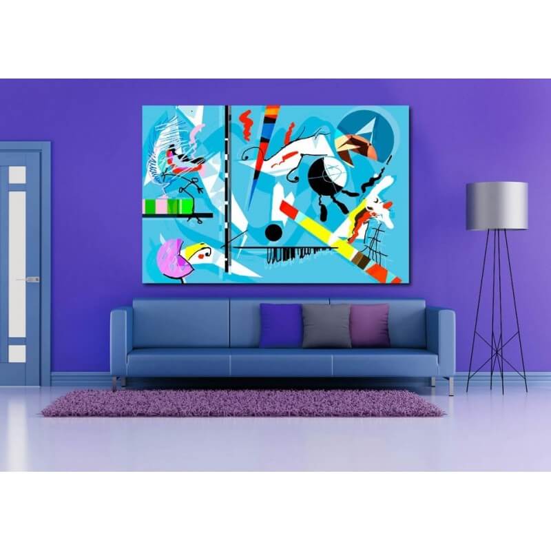 Πίνακας σε καμβά Kandinsky Miro Vackiero bruno vackier 80x120 Τελαρωμένος καμβάς σε ξύλο με πάχος 2cm