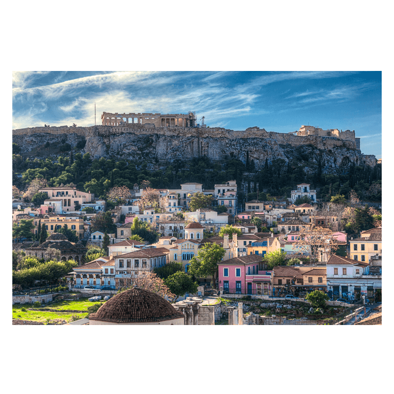 Πίνακας σε καμβά Κάτω απ την ακρόπολη 40x60 Τελαρωμένος καμβάς σε ξύλο με πάχος 2cm