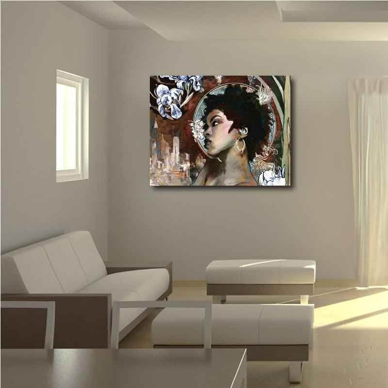 Πίνακας σε καμβά Lauryn Hill 52x40 Τελαρωμένος καμβάς σε ξύλο με πάχος 2cm