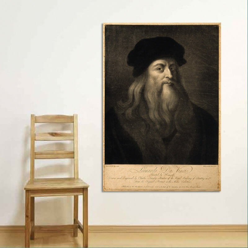 Πίνακας σε καμβά Leonardo da Vinci 50x72 Τελαρωμένος καμβάς σε ξύλο με πάχος 2cm